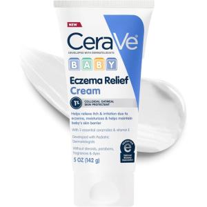 image:imageCeraVe Baby Eczema Relief Cream 1 Colloidal Oatmeal Cream With Vitamin E amp Ceramides Soothes amp Calms Itchy Skin Developed With Pediatric Dermatologist Fragrance Free 5oz5 Fl Oz pack of 1