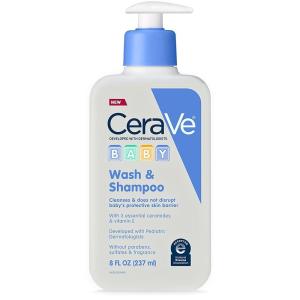 image:imageCeraVe Baby Wash amp Shampoo Fragrance Paraben amp Sulfate Free Shampoo for TearFree Baby Bath Time 8 Ounce