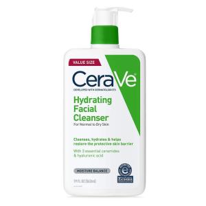 image:imageCeraVe Hydrating Facial Cleanser Moisturizing Face Wash For Dry Skin Hyaluronic Acid  Ceramides  Glycerin Hydrating Cleanser For Normal To Dry Skin National Eczema Association Certified19 Fl Oz Pack of 1