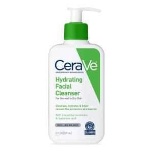 image:imageCeraVe Hydrating Facial Cleanser Moisturizing Face Wash For Dry Skin Hyaluronic Acid  Ceramides  Glycerin Hydrating Cleanser For Normal To Dry Skin National Eczema Association Certified8 Fl Oz Pack of 1