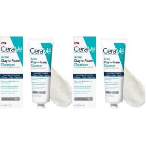 image:imageCeraVe Clay To Foam Acne Face Wash MultiUse Salicylic Acid amp Kaolin Clay Acne Spot Treatment Clears Pimples amp Blackheads Prevents Breakouts Hydrates amp Soothes FragranceFree NonComedogenic 4oz4 Ounce Pack of 2