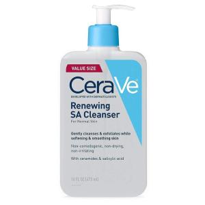 image:imageCeraVe Renewing Salicylic Acid Cleanser Formulated With Hyaluronic Acid Niacinamide amp Ceramides Gentle BHA Exfoliating Face Wash Smooths amp Softens Skin Non Comedogenic amp Fragrance Free 16 Ounce16 Fl Oz Pack of 1