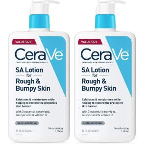 image:imageCeraVe SA Lotion for Rough amp Bumpy Skin Vitamin D Hyaluronic Acid Lactic Acid amp Salicylic Acid Lotion Fragrance Free amp Allergy Tested 8 Ounce19 Ounce Pack of 2