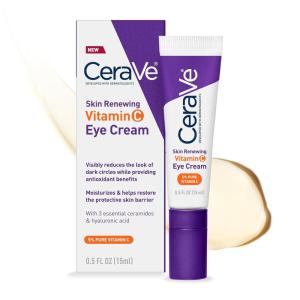 image:imageCeraVe Skin Renewing Vitamin C Eye Cream Vitamin C Hyaluronic Acid Ceramides amp Caffeine Under Eye Cream For Dark Circles and Puffiness Fragrance Free amp Ophthalmologist Tested 05 Fl Oz
