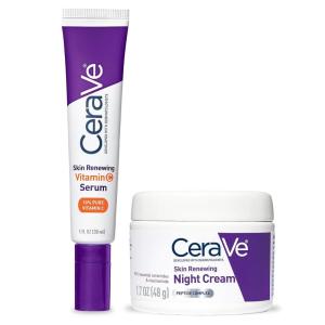 image:imageCeraVe Vitamin C Serum and Night Cream Skin Care Set Brightening Serum with 10 Pure Vitamin C amp Night Moisturizer with Peptides  Hyaluronic Acid Travel Essentials 1oz Vit C  17oz Moisturizer