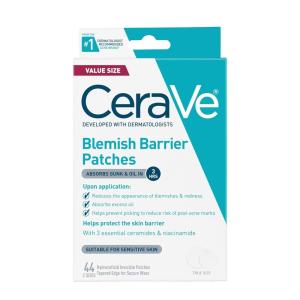 image:imageCeraVe Hydrocolloid Blemish Patches Oil Absorbing Spot Control with Ceramides and Niacinamide AllergyTested amp Suitable For Sensitive Skin UltraThin amp Blends Into All Skin Tones 22ct44 Count Pack of 1