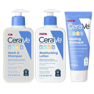 image:imageCeraVe Baby Bath Set 8oz Wash amp Shampoo  8oz Moisturizing Lotion  3oz Healing Ointment Fragrance Parabens Phthalates amp Tear Free Baby Bath Essentials