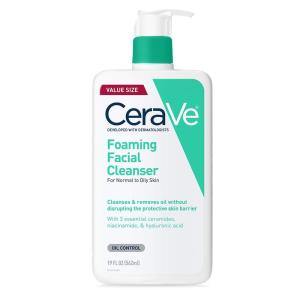 image:imageCeraVe Foaming Facial Cleanser Daily Face Wash for Oily Skin Hyaluronic Acid  Ceramides  Niacinamide Fragrance Free NonDrying Oil Control Face Wash 16 Fluid Ounces19 Fl Oz Pack of 1