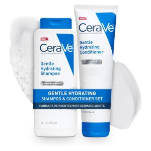 image:imageCeraVe Gentle Hydrating Shampoo and Conditioner Set With Ceramides Niacinamide amp Hyaluronic Acid For Soft Healthy Looking Hair amp Scalp Sulfate Free amp Color Safe For All Hair TypesShampoo  Conditioner Set