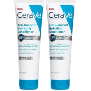 image:imageCeraVe Hydrating Anti Dandruff Conditioner 05 Pyrithione Zinc Dandruff Treatment With Ceramides Hyaluronic Acid amp Niacinamide Helps Eliminate Flakes amp Reduce Itchy Scalp Sulfate Free Conditioner  Hydrating9 Fl Oz Pack of 2