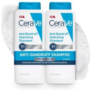 image:imageCeraVe Hydrating Anti Dandruff Shampoo 1 Pyrithione Zinc Dandruff Treatment With Ceramides Niacinamide amp Hyaluronic Acid Helps Eliminate Flakes amp Provides Itchy Scalp Relief Sulfate Free 12 Oz12 Fl Oz Pack of 2