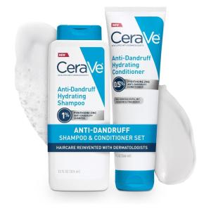 image:imageCeraVe Hydrating Anti Dandruff Shampoo and Conditioner Set Pyrithione Zinc Dandruff Treatment With Ceramides Hyaluronic Acid amp Niacinamide Helps Elimanate Flakes amp Reduce Itchy ScalpShampoo  Conditioner Set