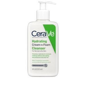image:imageCeraVe Hydrating Cream To Foam Cleanser Makeup Remover Face Wash For Dry Skin Foaming Facial Cleanser With Hyaluronic Acid Normal To Dry Skin Fragrance Free amp Non Comedogenic 19 Fluid Ounce8 Fl Oz Bottle