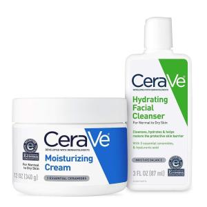 image:imageCeraVe Hydrating Skin Care Set 8oz Moisturizing Cream amp 8oz Hydrating Facial Cleanser Ceramides  Hyaluronic Acid Moisturizer and Face Wash Accepted by National Eczema Association12 Ounce Cream  3 Ounce Cleanser