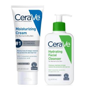 image:imageCeraVe Hydrating Skin Care Set 8oz Moisturizing Cream amp 8oz Hydrating Facial Cleanser Ceramides  Hyaluronic Acid Moisturizer and Face Wash Accepted by National Eczema Association8 Ounce Cream  8 Ounce Cleanser