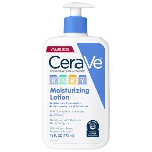 image:imageCeraVe Baby Lotion Gentle Baby Skin Care with Ceramides Niacinamide amp Vitamin E Fragrance Paraben Dye amp Phthalates Free Lightweight Moisturizer 16 Ounce16 Fl Oz Pack of 1