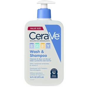 image:imageCeraVe Baby Wash amp Shampoo 2in1 TearFree for Skin Hair Fragrance Paraben Dye Phthalates Sulfate Free Bath Soap with Vitamin E 16 Ounce16 Ounce Pack of 1
