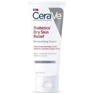 image:imageCeraVe Moisturizing Cream for Diabetics Dry Skin Urea Cream with Bilberry for Face and Body Fragrance Free amp Paraben Free 8 Ounce