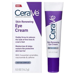 image:imageCeraVe Skin Renewing Eye Cream For Wrinkles Under Eye Cream With Peptides  Caffeine  Niacinamide For Wrinkles amp Crows Feet Paraben Free amp Opthalmologist Tested05 Ounce Pack of 1