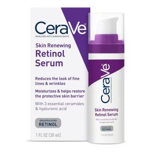 image:imageCeraVe Anti Aging Retinol Serum For Face Encapsulated Retinol With Hyaluronic Acid Niacinamide amp Ceramides Smooths Wrinkles amp Fine Lines Gentle Skin Brightening Serum Fragrance Free 1 Oz