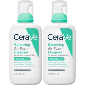 image:imageCeraVe Balancing Air Foam Face Wash Foaming Facial Cleanser For Combination Skin 8HR Oil Control  24HR Hydration FragranceFree amp NonComedogenic With Glycolysine amp 3 Essential Ceramides 8oz8 Ounce Pack of 2