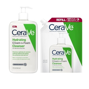 image:imageCeraVe Hydrating Cream To Foam Cleanser 19 Fluid Ounce  Hydrating Cream To Foam Cleanser 16 Ounce Refill