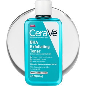 image:imageCeraVe BHA Exfoliating Facial Toner for Pore Minimizing amp Smoother Skin with Ceramides 2 Salicylic Acid amp Niacinamide Oil Control AntiAcne FragranceFree Safe for Sensitive Skin 8oz